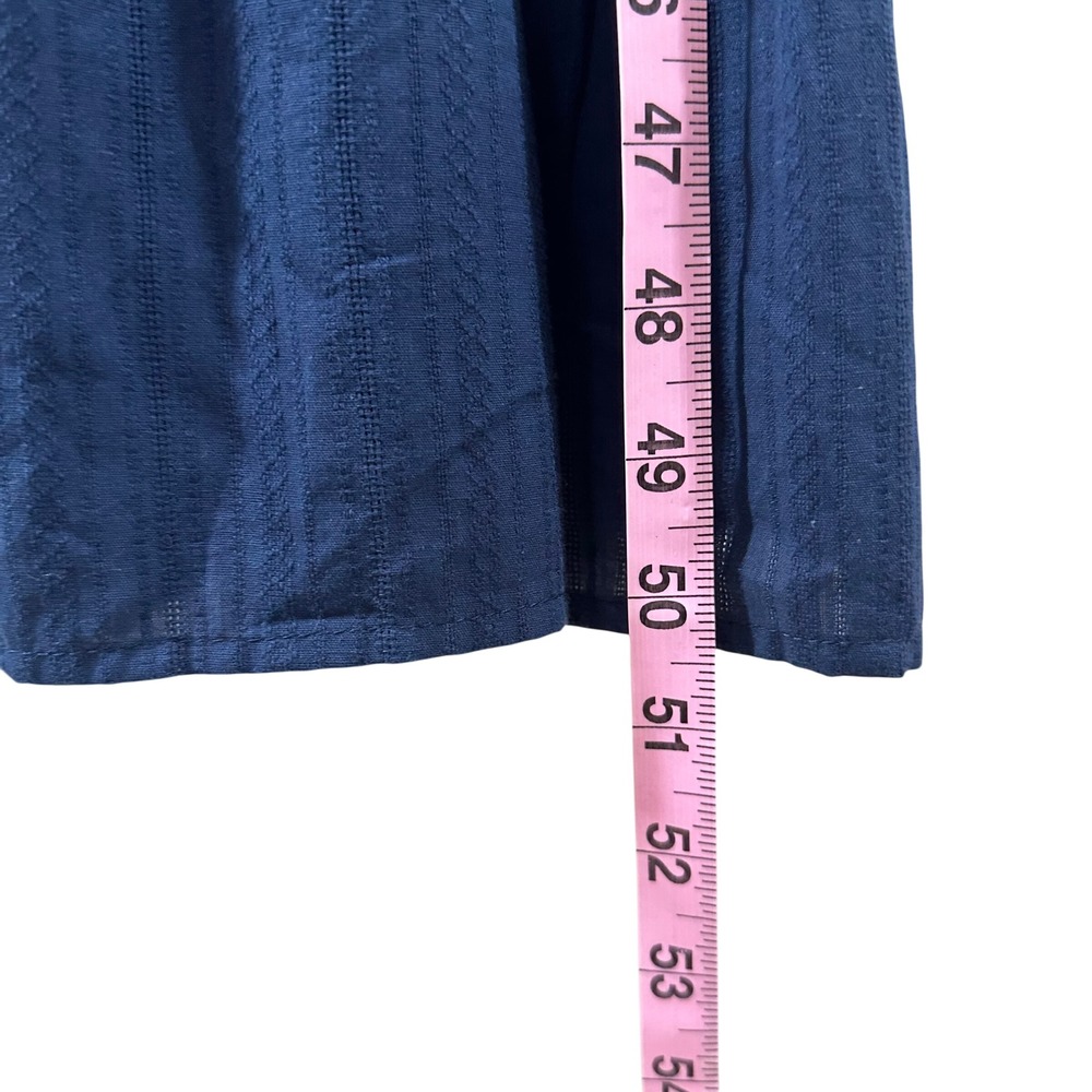 Joie Navy Blue Cotton Dobby Tiered Maxi Dress Womens Size S NWT Smocked Pockets - Picture 10 of 11